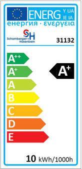 Energie-Label Scharnberger+Hasenbein 31132 LED-Röhrenlampe 40x176mm E27 (E27, 10 W, 700 lm, 1 x, G)