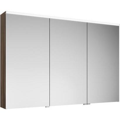 burgbad, Spiegelschrank, Eqio Spiegelschrank mit horizontaler LED-Beleuchtung und Waschtischbeleuchtung, 3 Türen, mi