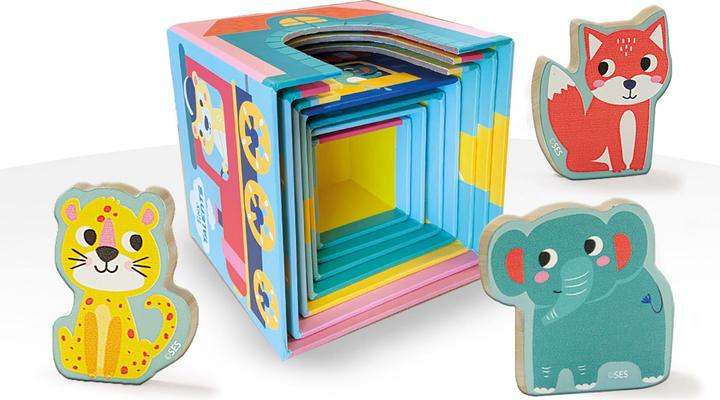 Produktbild Ses Tiny Talents Stacking Blocks Tower mit Tierfiguren
