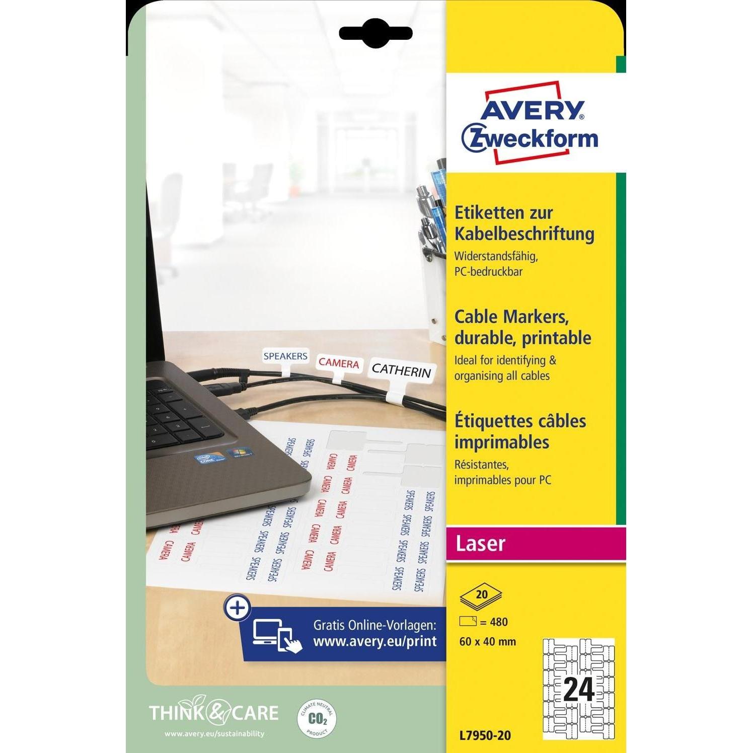 Thumbnail - Avery, Etiketten, Kabel-Etiketten