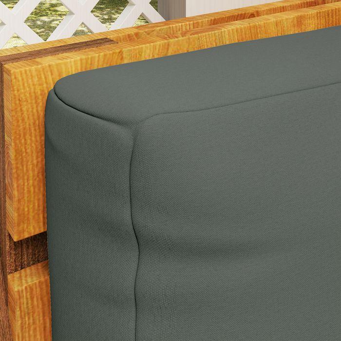 Image du produit Swisshandel24 Palettenkissen 2er Set Palettenpolster mit Rückenlehne 120x80x20 cm Dunkelgrau (120 x 80 x 20 cm)