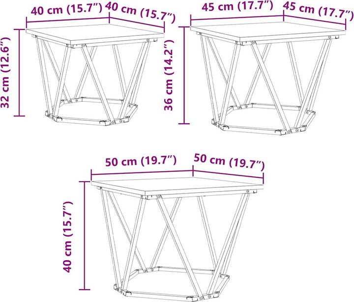 Actual product image VidaXL Coffee table (50 x 50 x 40 cm)