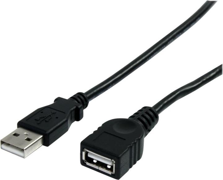 Produktbild StarTech USB 2.0 Verlängerung 15cm - USB-A Verlängerungskabel Stecker auf Buchse - Schwarz (0.15 m, USB 2.0)