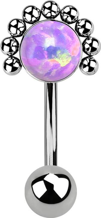 Image du produit Star Piercing selle or rose bouclier zigzag fontaine (Titane, sans laiton)