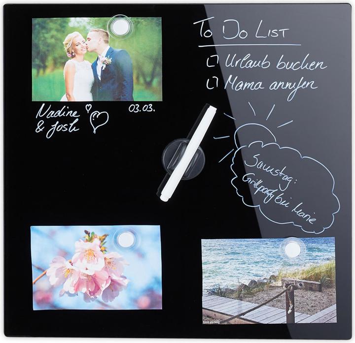 Actual product image Relaxdays Magnetic Dry Erase Board (Magnet board, 40 x 0.4 x 40 cm)