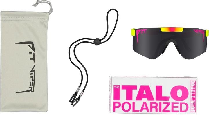 Actual product image Pit Viper The Originals The Italo Double Wide Polarised (Yellow, Pink, Polarized Smoke)