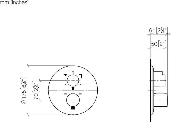 Actual product image Dornbracht Madison flush-mounted thermostat with three-way flow control, 36427977