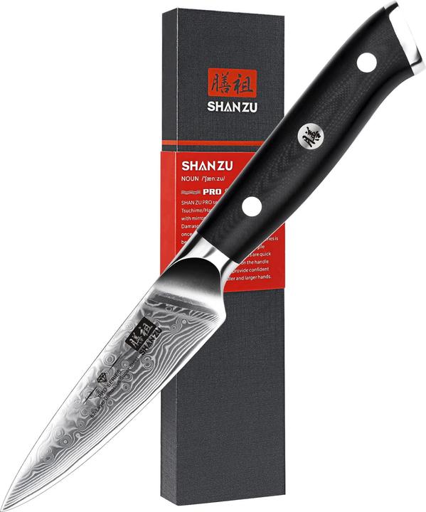 Produktbild Shan Zu Damast Schaelmesser (9.50 cm)