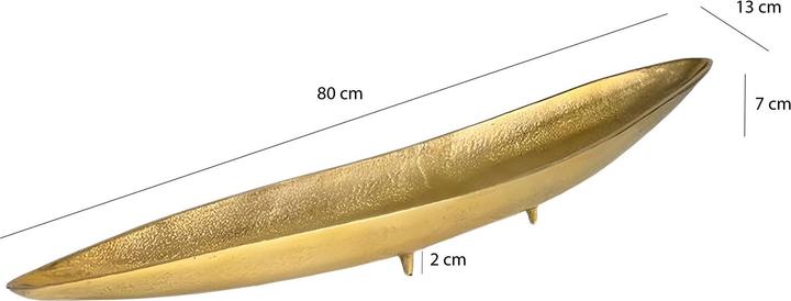 Produktbild FineBuy Dekoschale FB77675 Aluminium 80 cm Gold