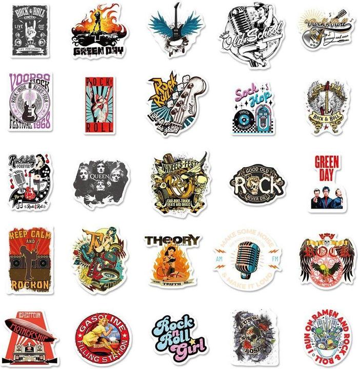 Actual product image JTI Stickers - Heavy Metal/Rock - 50 pcs