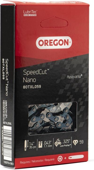 Produktbild Oregon Kette.325", 1.1 mm, 59 Treibglieder, SpeedCut Nano, Halbmeissel (Kettensäge, Sägekette)