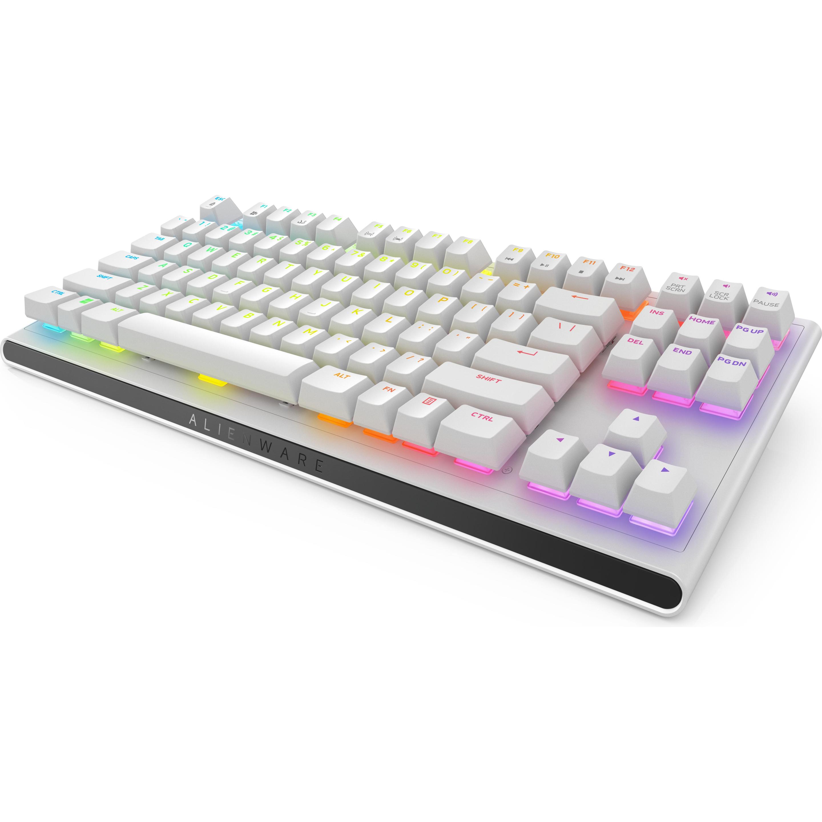 Dell Alienware AW420K (Eng. Int., Kabelgebunden), Tastatur, Weiss