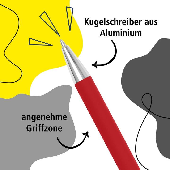 Image du produit Online SOFT METAL - Stylo à bille rétractable (Rouge, 1x)