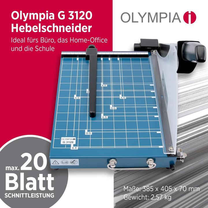 Image du produit Olympia Machine à découper G 3120 (20 feuilles, A4)