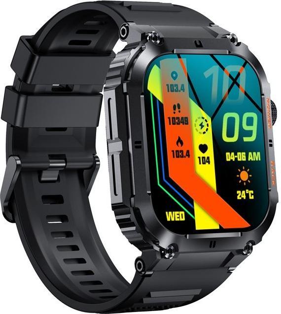 Actual product image Giewont Veltori VT200-1 Smartwatch, schwarzes Silikonarmband