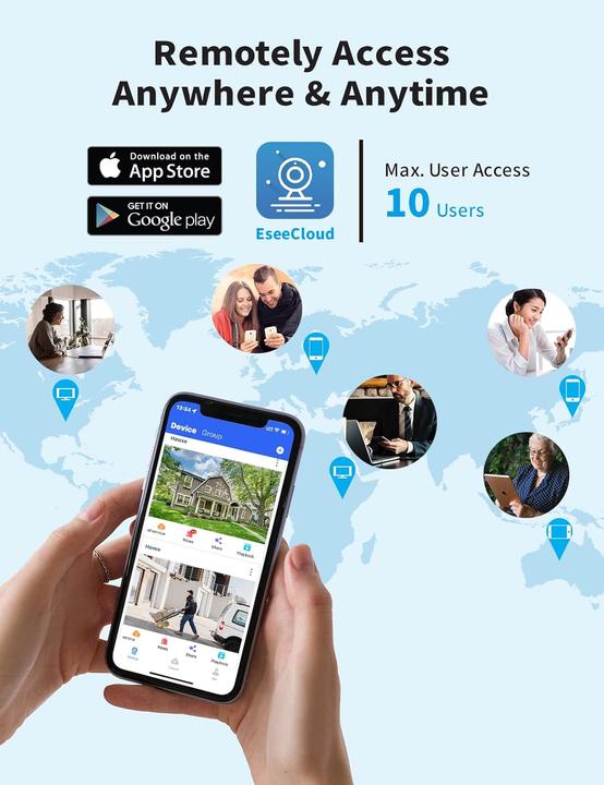 Actual product image Tonton Security Überwachungskamera-Set mit Flutlicht & Nachtsicht