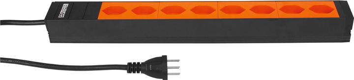 Steffen ALU MODULAR PDU BLACK 1HE 8xT23 QUER orange 3m