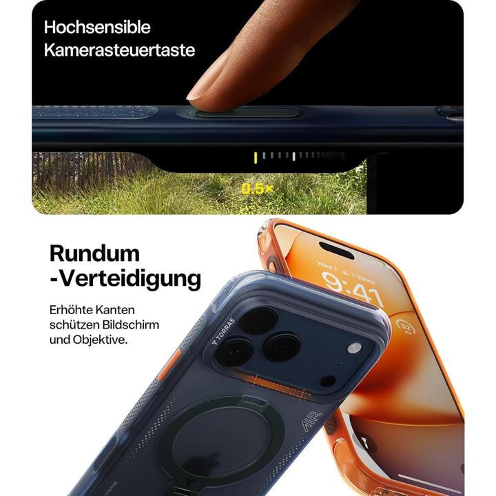 Actual product image Torras Ostand Q3 Air (Apple iPhone 17 Pro Max)