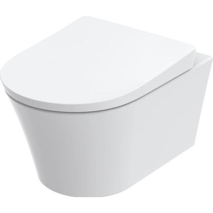 TOTO, Toilette + Bidet, GP Wand-WC tief, randlos, für GP WC-Sitz weiss