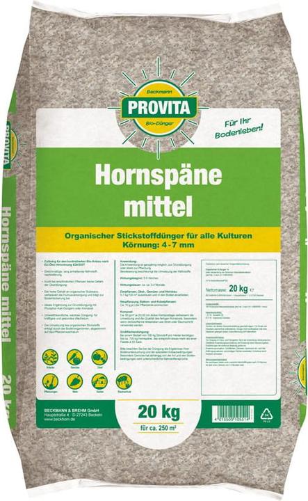 Produktbild Beckmann Hornspäne SII mittel, 4-7 mm (20 kg)