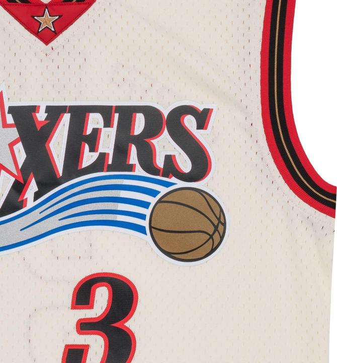 Produktbild Mitchell & Ness NBA Philadelphia 76ers Allen Iverson Off White Team Color Swingman Trikot Herren (XL)