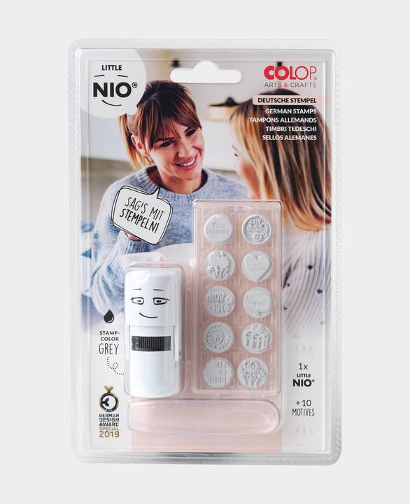 Image du produit Colop Tampon Little NIO Set texte allemand, 10 pièces