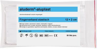 Actual product image Aluderm ® Universal plaster aluplast 2 x 12 cm (W x L) non-waterproof non-elastic white 50 pcs./pack. (50 x)