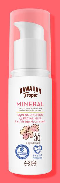 Image du produit Hawaiian Tropic Lait minéral nourrissant pour le visage (Lait solaire, SPF 30, 50 ml)