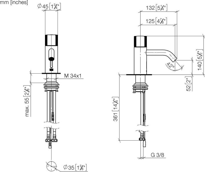 Produktbild Dornbracht Dornb Waschtischmischer META m Infrarot-Se. Batt-Betr CR-P2 chr