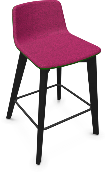 Blackberry melange, green melange, Ash stained black