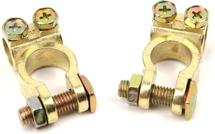 Autosolar Battery Clamp Set Plus/Minus with Screws