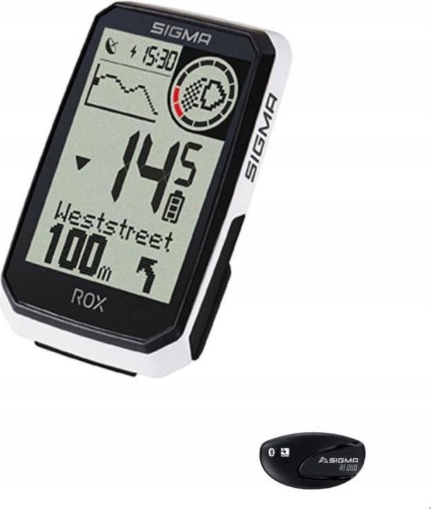 Sigma GPS-Fietscomputer mit Herzfrequenzmesser, 41-Stunden-Akku, e-Bike-kompatibel, 30 Funktionen