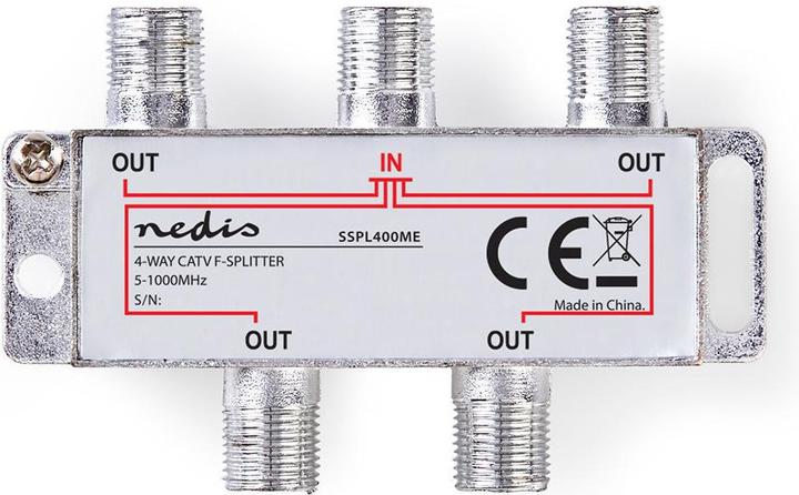 Actual product image Nedis CATV splitter type F G Anancia max. 8.0 dB (Amplifier)