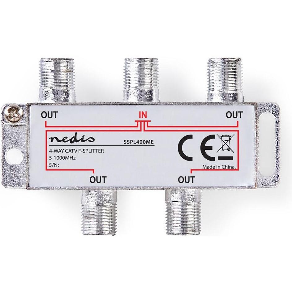 Nedis CATV-Splitter Typ F G Anancia max. 8.0 dB (CAT5), Netzwerkkabel