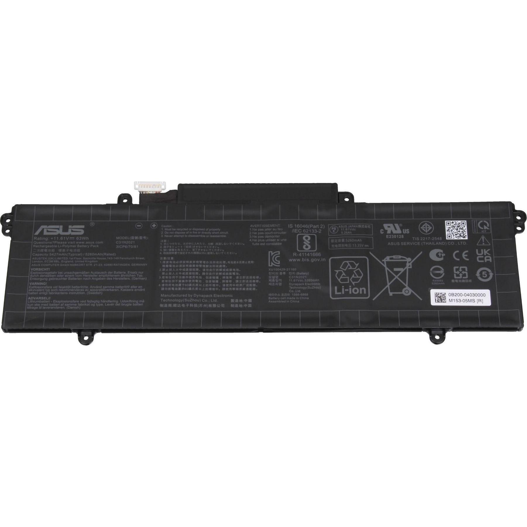 Thumbnail - ASUS 0B200-04030000 (3 Zellen, 5427 mAh), Notebook Akku