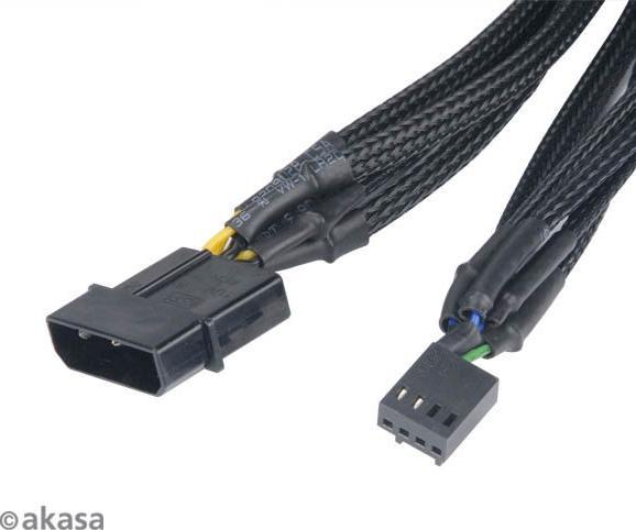Actual product image Akasa PC fan Y-cable (5x PC fan plug 4pin.