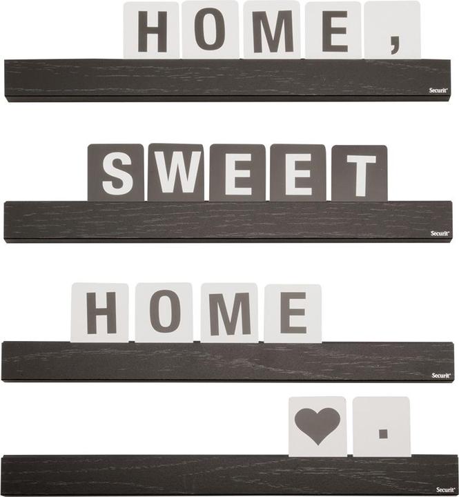 Produktbild Securit Buchstabenleiste schwarz (1.5 x 35.5 x 30 cm)
