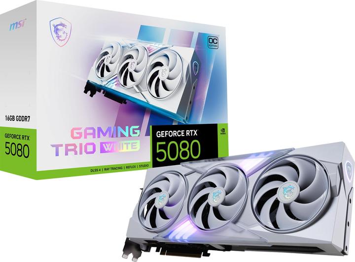 Actual product image MSI GeForce RTX 5080 GAMING TRIO OC WHITE (16 GB)