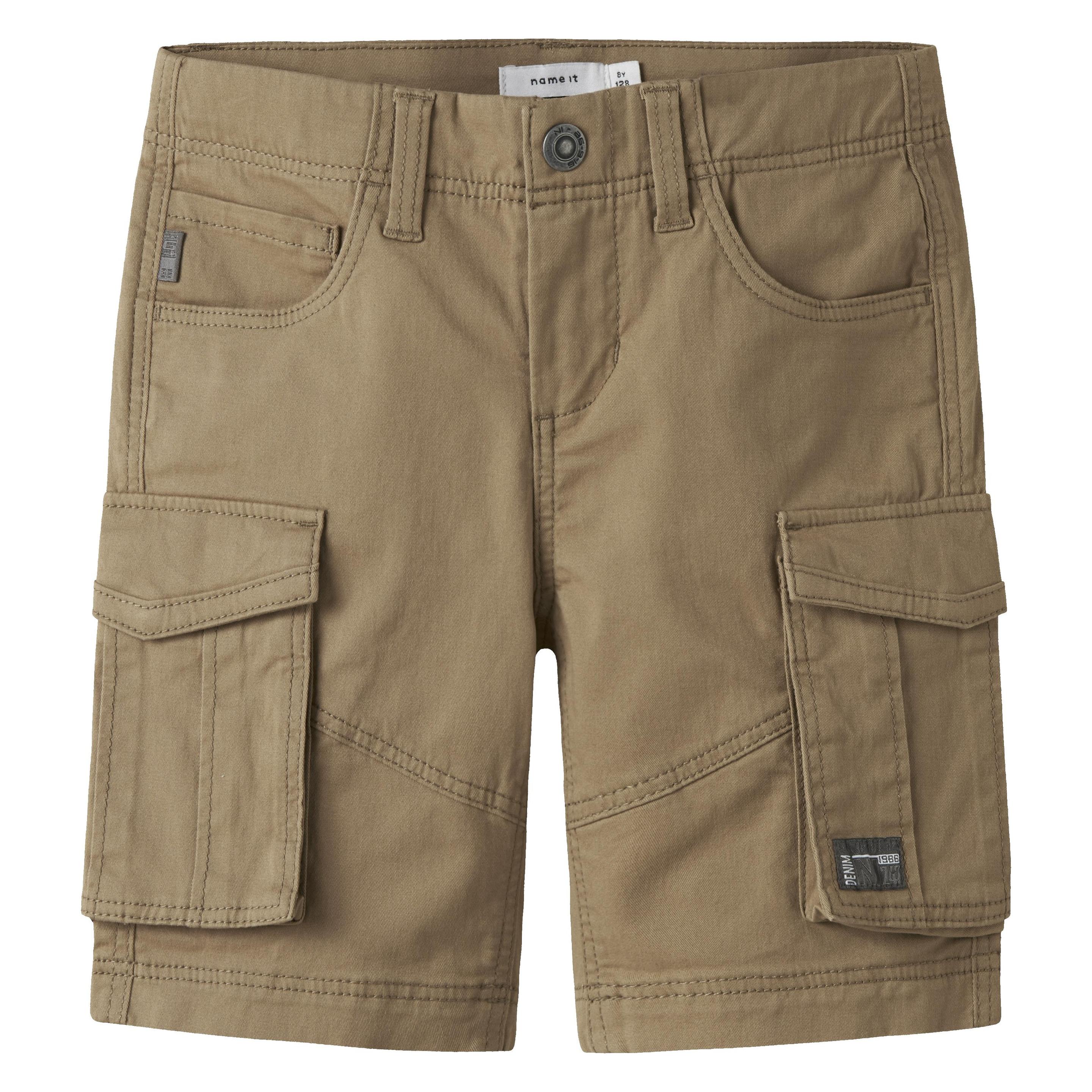 Name It, Jungen, Shorts, Ryan Cargoshorts, Braun, (128)