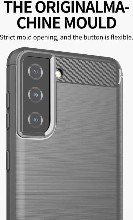 Actual product image Cadorabo TPU Ultra Slim carbon stainless steel Combi Cover (Samsung Galaxy S21+)