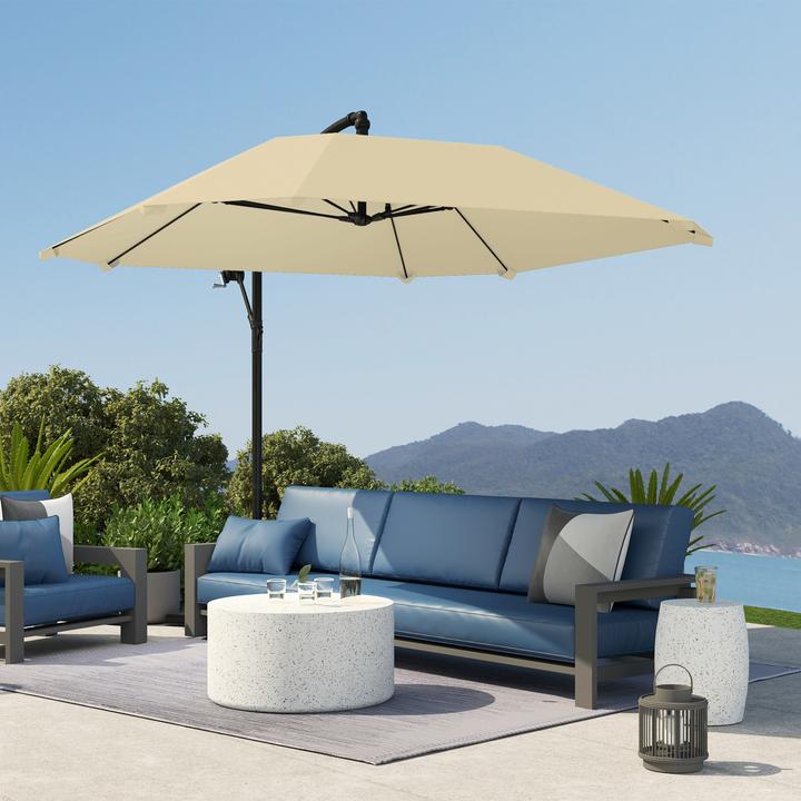 Image du produit Outsunny Ampelschirm Metall, Polyester Beige (2.60 m)
