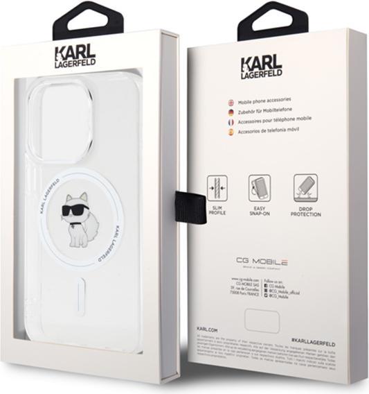 Immagine prodotto Karl Lagerfeld KLHMP15LHFCCNOT Custodia rigida trasparente per iPhone 15 Pro 6.1" IML Choupette MagSafe (Apple iPhone 15 Pro)