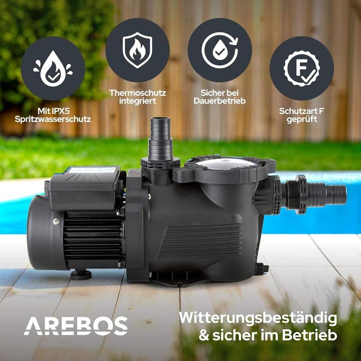 Produktbild Arebos Schwimmbadpumpe