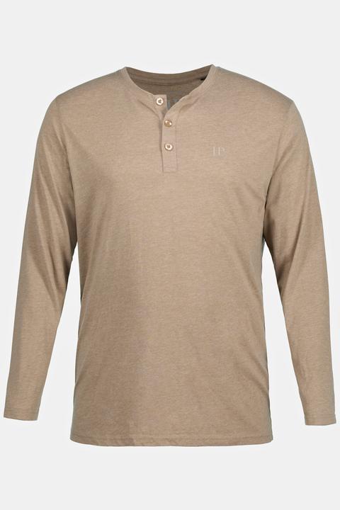 Produktbild JP1880 Henley, Basic, Shirt, Langarm, Knopfleiste, bis 8XL (6XL)