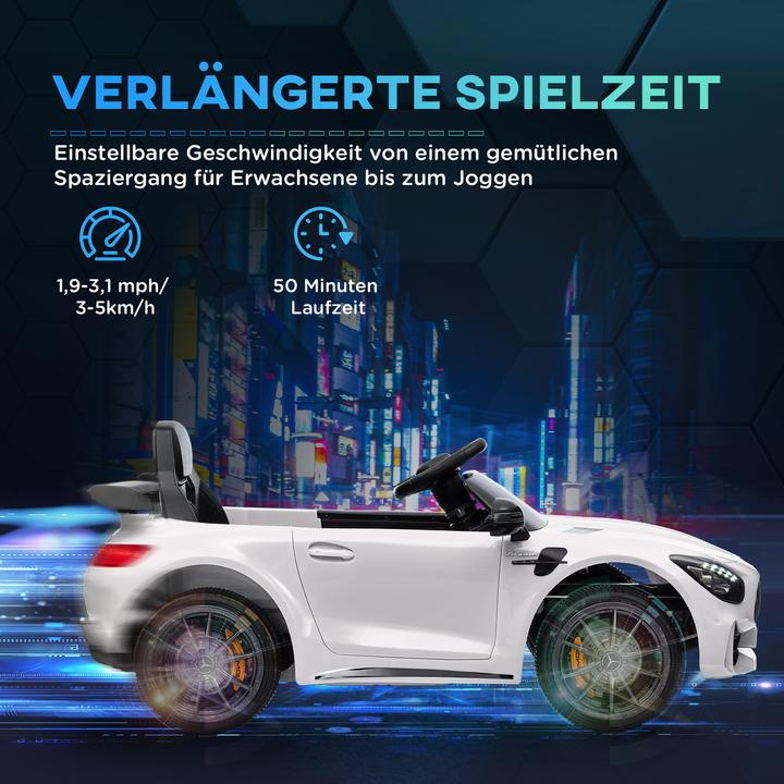 Produktbild Aiyaplay Kinder Elektroauto Kunststoff, Metall Weiss (12 V)