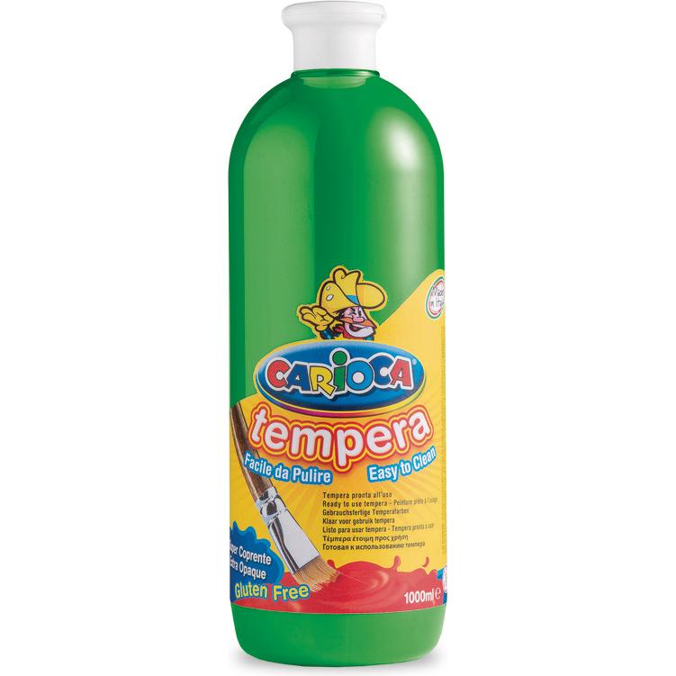 Carioca, Künstlerfarbe + Bastelfarbe, Temperafarben 1000ml 3390 grün (Grün, 1000 ml)