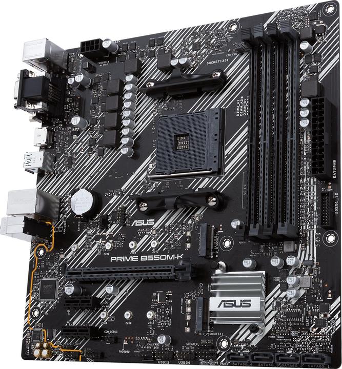Actual product image ASUS PRIME B550M-K (AM4, AMD B550, mATX)
