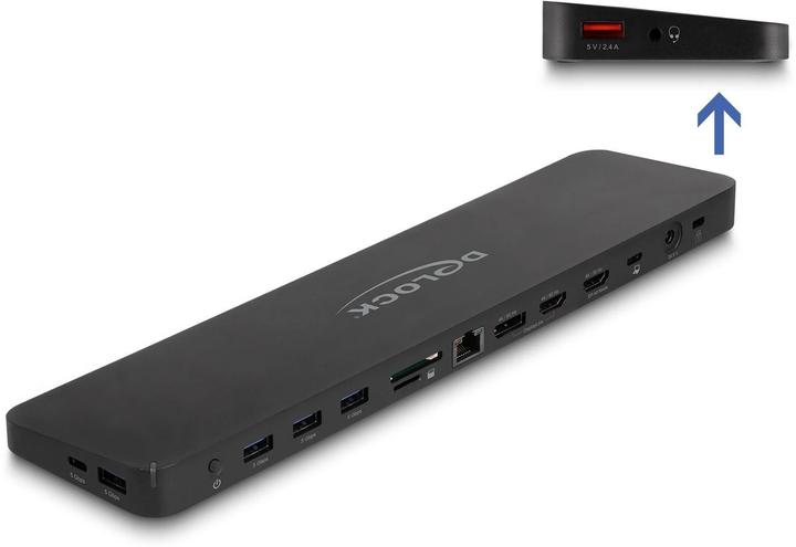 Actual product image Delock USB Type-C Triple Display Docking Station with DisplayL (USB-C, 10 ports)