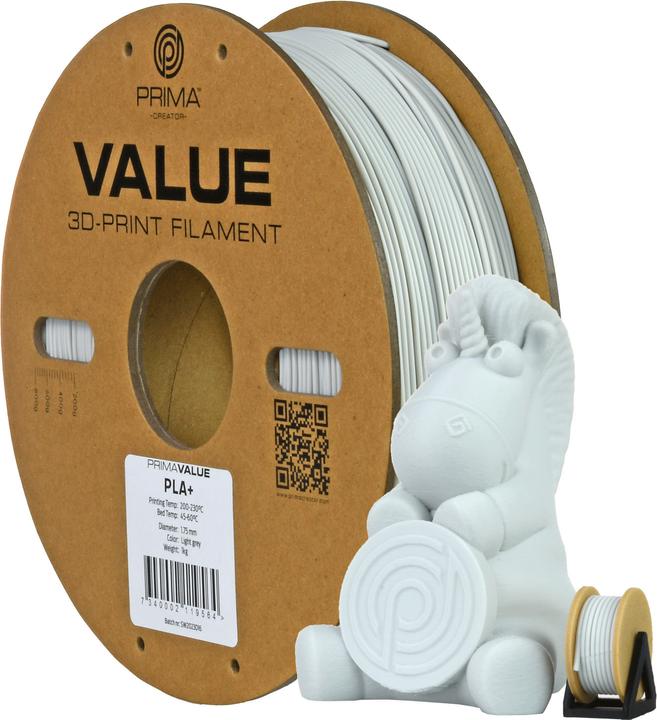 Produktbild Prima Creator PrimaValue PLA+ (PLA, 1.75 mm, 1320 g, Grau)