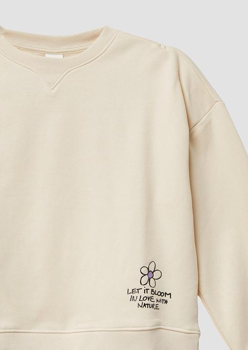 Produktbild s.Oliver Sweatshirt Kuscheliges Oversize-Sweatshirt mit dezentem Print (158, 164)